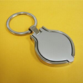 Metal Key Ring W/Mirror & Photo Holder Inside (ENGRAVED)